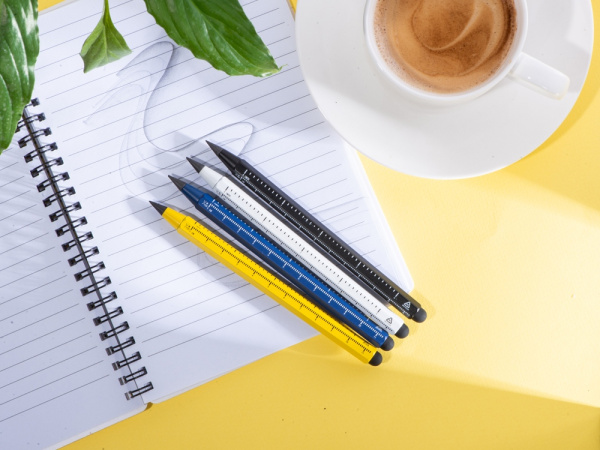 Вечный карандаш с линейкой и стилусом «Sicily», Цвет черный