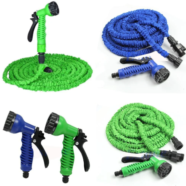 Шланг Xhose (Икс-Хоз) 22.5 метров поливочный (Икс-Хоз) саморастягивающийся с пульверизатором Зеленый