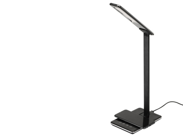 Настольная лампа с функцией беспроводной зарядки «Starline», Цвет черный