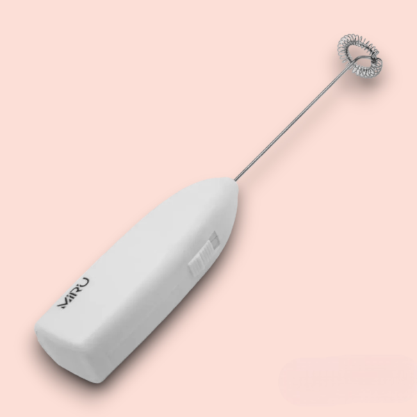 Капучинатор ручной, белый / Взбивание молочной пены для кофе, шоколада, капучино, макиато и других кофейных напитков