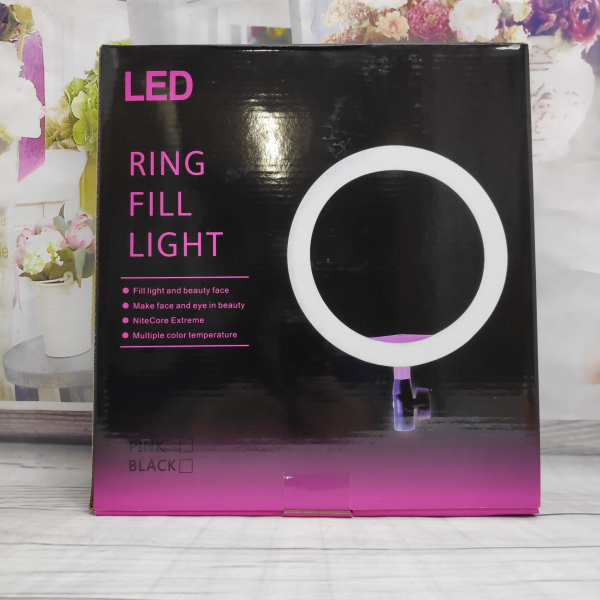 Кольцевая светодиодная лампа подсветка (селфи кольцо) MINI RING FILL Light LED 160  / d 26 см + ШТАТИВ