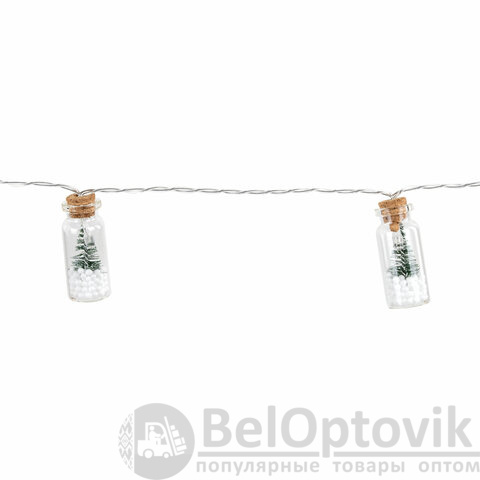 Электрогирлянда-нить комнатная "Бутылочки" 3 м, 20 LED, теплый белый, USB, ЗОЛОТАЯ СКАЗКА, 592203