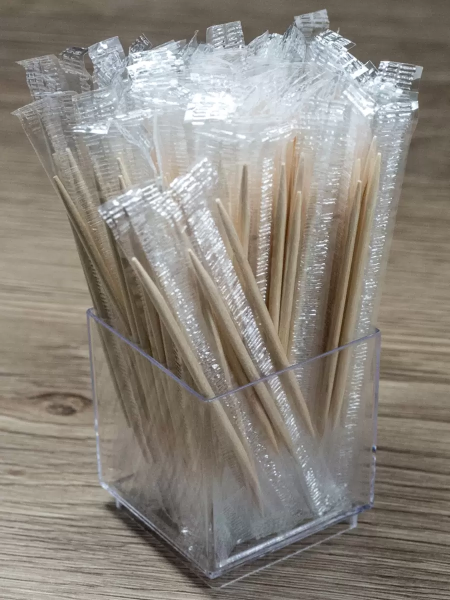 Зубочистки деревянные 500 шт. в индивидуальной упаковке