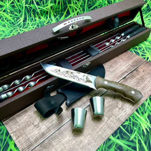 Набор для шашлыка и гриля в чемодане Царский №6 Кизляр России 11 предметов