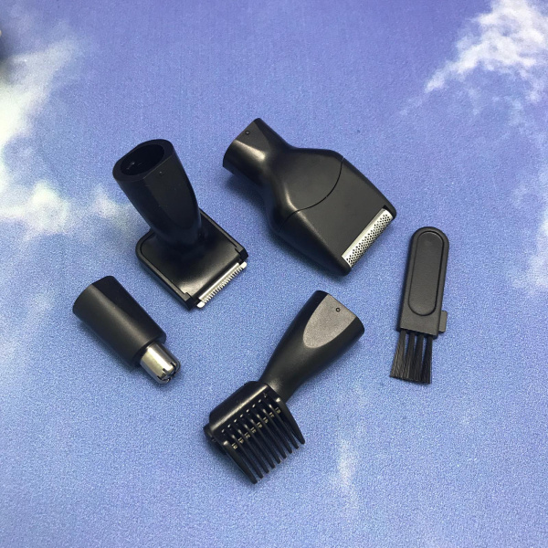 Многофункциональный портативный аккумуляторный триммер-электробритва Geemy GM-3116 для лица и тела  4 в 1 (насадки для носа, ушей, бровей, бритья, окантовки)