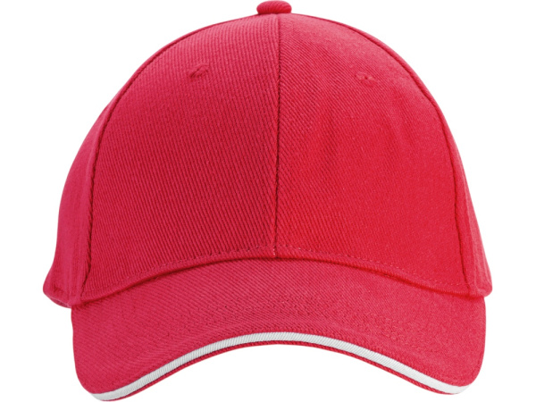 Бейсболка «Cancun», Цвет красный, белый