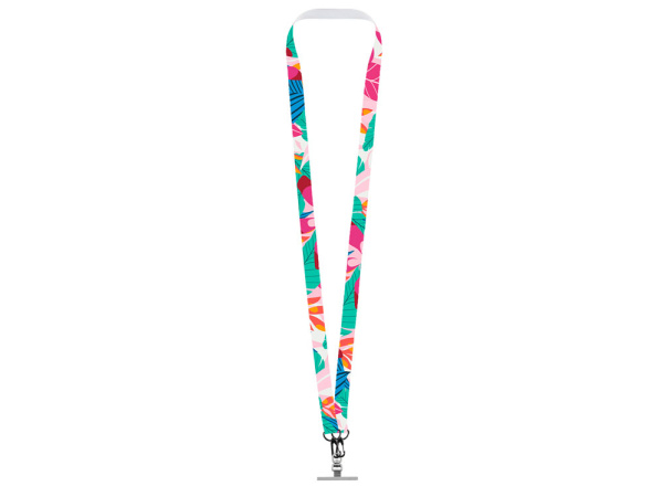 Лента под сублимацию для телефона с 2-мя карабинами, 2 см, Цвет белый