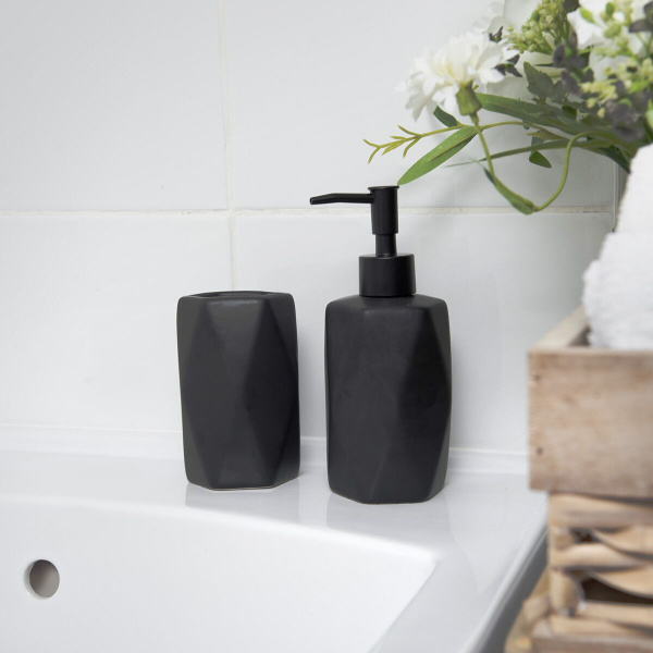 Стакан для ванной "Black", керамика, 7,5*11,8 см FRESH CODE