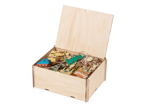 Ёлочная гирлянда с лампами в подарочной коробке «Достопримечательности мира», Цвет разноцветный