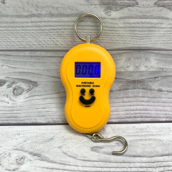 Портативные электронные весы (Безмен) Portable Electronic Scale до 30 кг Оранжевые