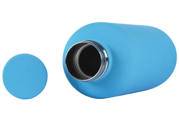 Вакуумная термобутылка ODIN, soft-touch, 550 мл, Цвет голубой