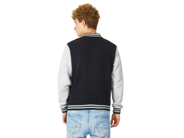 Бомбер «Oxford», унисекс, Размер XL, Цвет черный/серый меланж