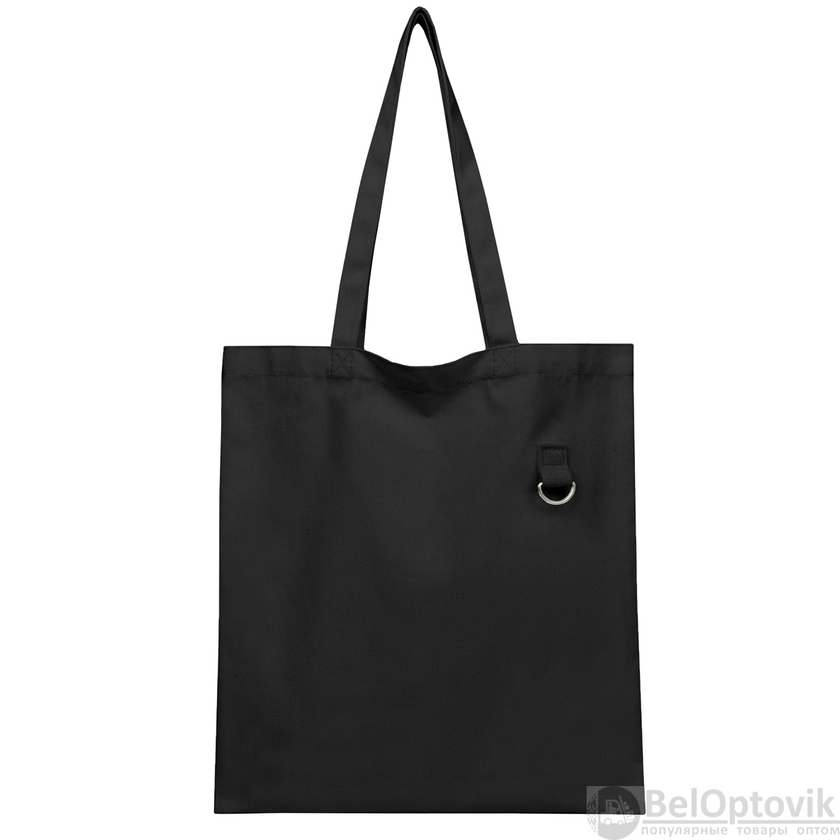 Сумка для покупок LUMISSA 325 г/м² с обвесом, чёрный/бордовый