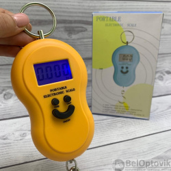 Портативные электронные весы (Безмен) Portable Electronic Scale до 30 кг Оранжевые
