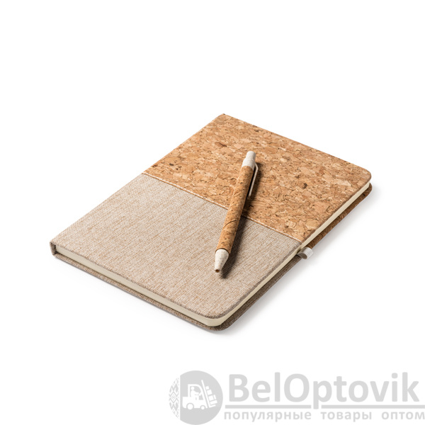 Блокнот А5 ROBIN в твёрдом переплёте с ручкой
