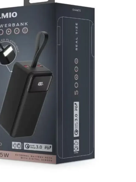 Внешний АКБ M-50, 50000mAh, black, OLMIO