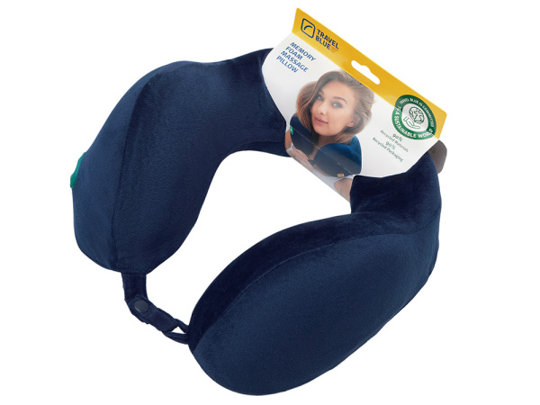 Подушка для путешествий массажная «Massage Tranquility Pillow», Цвет темно-синий