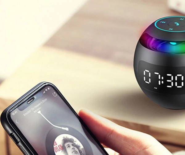 Беспроводная bluetooth колонка Forza с встроенными часами и будильником