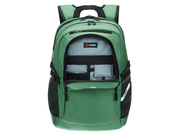 Рюкзак «МЕГАПОЛИС» с отделением для ноутбука 16", Цвет зеленый