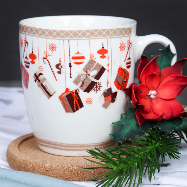 Кружка новогодняя 250 мл/ XP006 /уп 12/96/