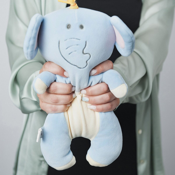Подушка плюшевая декоративная "Слоненок", 30 см