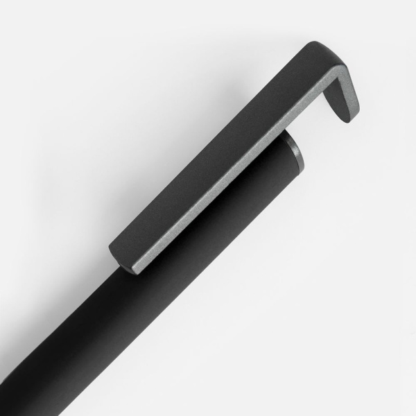 Ручка шариковая Standic Soft Touch с подставкой для телефона, черная, 14,5х1,5 см