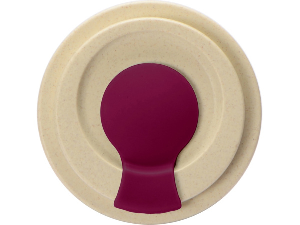 Стакан из пшеничного волокна «Flava», Цвет бежевый/красный бургунди