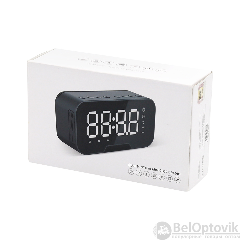 Часы-метеостанция Allora с Bluetooth колонкой функцией Hands free, черные