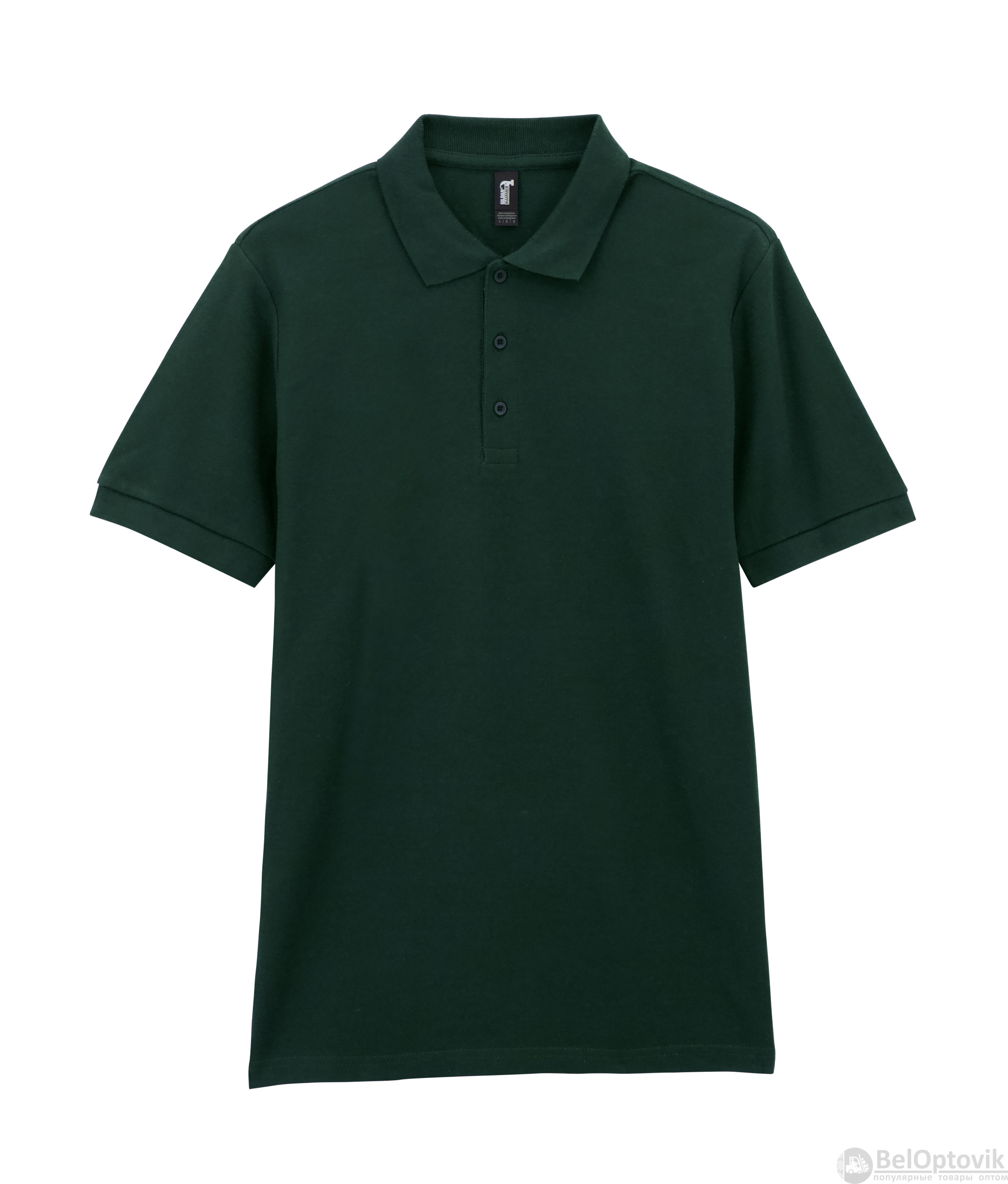 Футболка поло PREMIUM COTTON ADULT DOUBLE PIQUE, ХАКИ 2XL