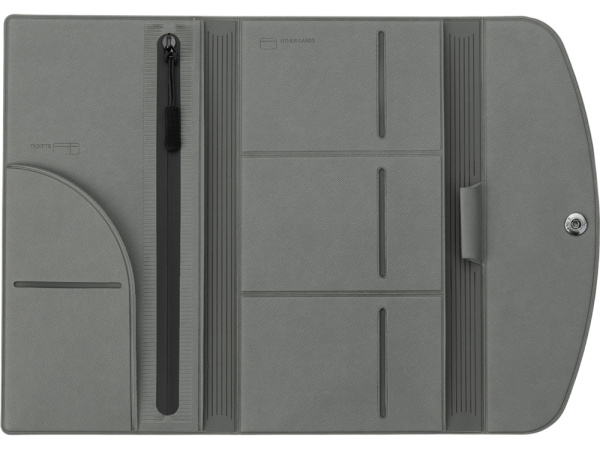 Дорожный органайзер на кнопке «Favor», Цвет серый