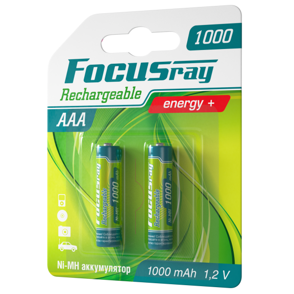FOCUSray 1000 mAH AAA 1/12/144 аккумулятор, шт ( 2 шт)