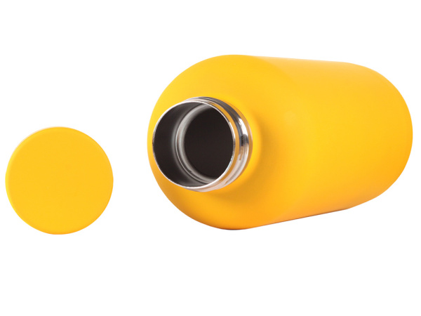 Вакуумная термобутылка ODIN, soft-touch, 550 мл, Цвет жёлтый