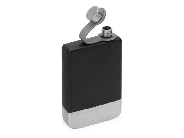 Фляжка с матовым покрытием «Patagonia», Цвет черный/серебристый