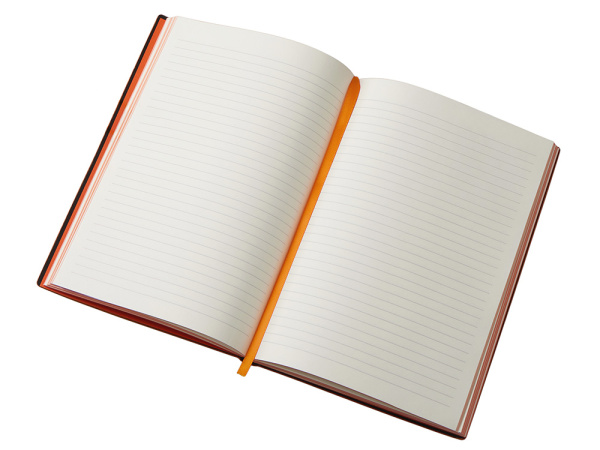 Блокнот в гибкой обложке А5 «C1» софт-тач, Цвет оранжевый