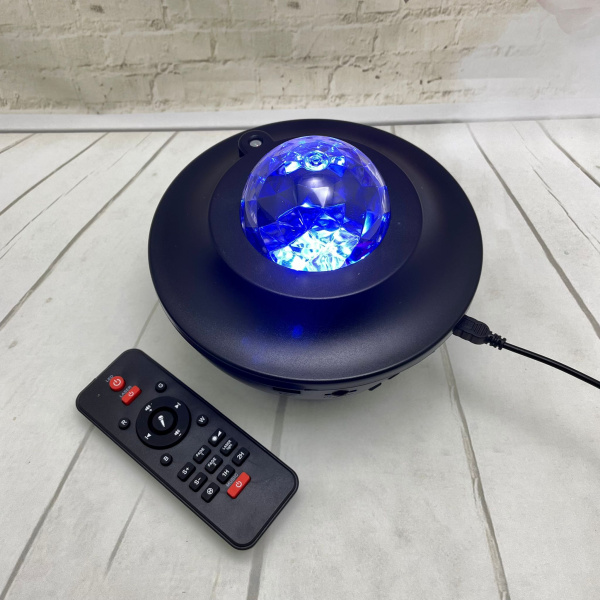 Музыкальный проектор –ночник звездного неба  Starry Projector Light (10 световых режимов, 3 уровня яркости, USB), черный