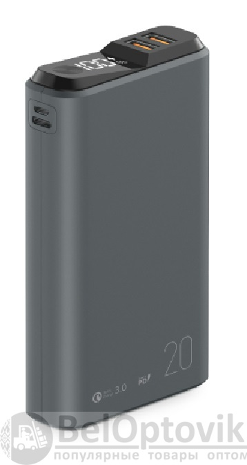 Внешний АКБ QS-20, 20000mAh, space-gray, OLMIO