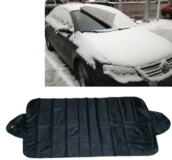 Защитный 2-сторонний чехол / накидка на магнитах на лобовое стекло Winter Windshield Cover 170 х 120 см (размер XL) (защита от снега / льда / пыли / солнца)