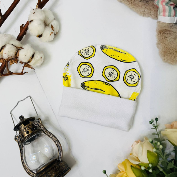 Шапочка из натурального хлопка для новорожденного Bebika (20/4-35)