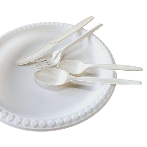 Тарелка круглая из кукурузного крахмала, 17,8 см