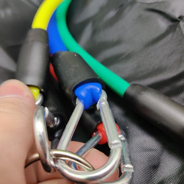 Комплект фитнесс – ремней (тросов), с регулировкой нагрузки для всех групп мышц, набор 11 предметов (эспандер) с книжкой - инструкцией на основные группы мышц JT-003