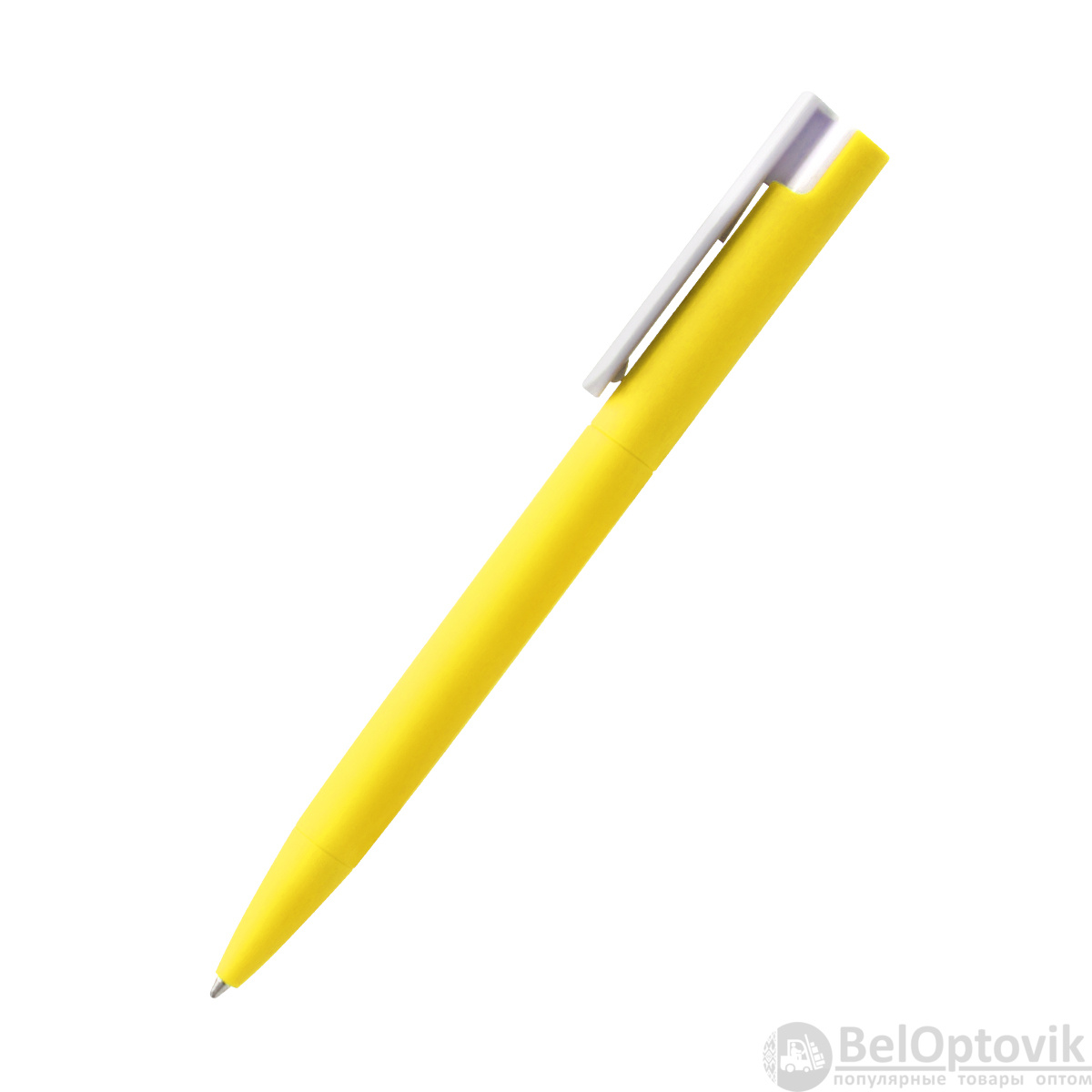 Ручка пластиковая Mira Soft софт-тач, желтый