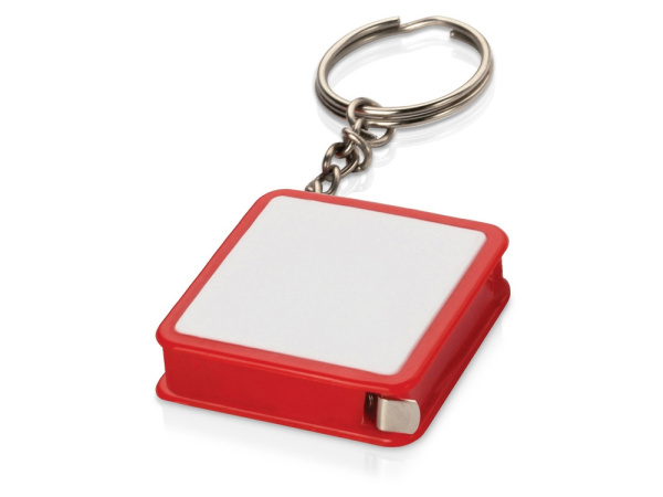 Брелок-рулетка «Ромб», 1м, Размер 1м, Цвет белый/красный