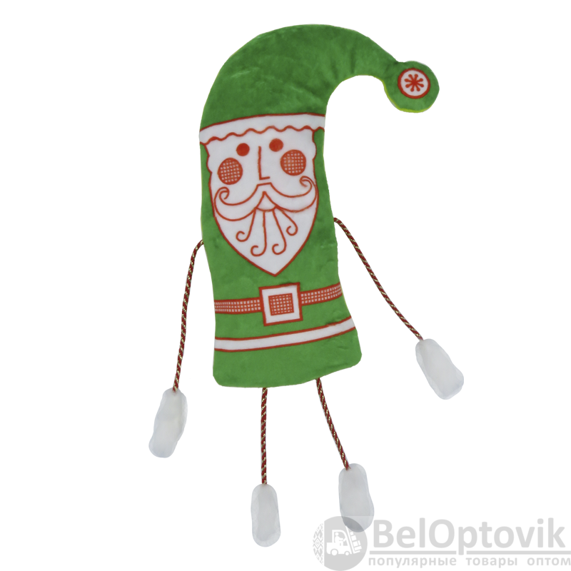 НОВОГОДНИЙ КОЛПАЧОК текстиль (зеленый) (3547)