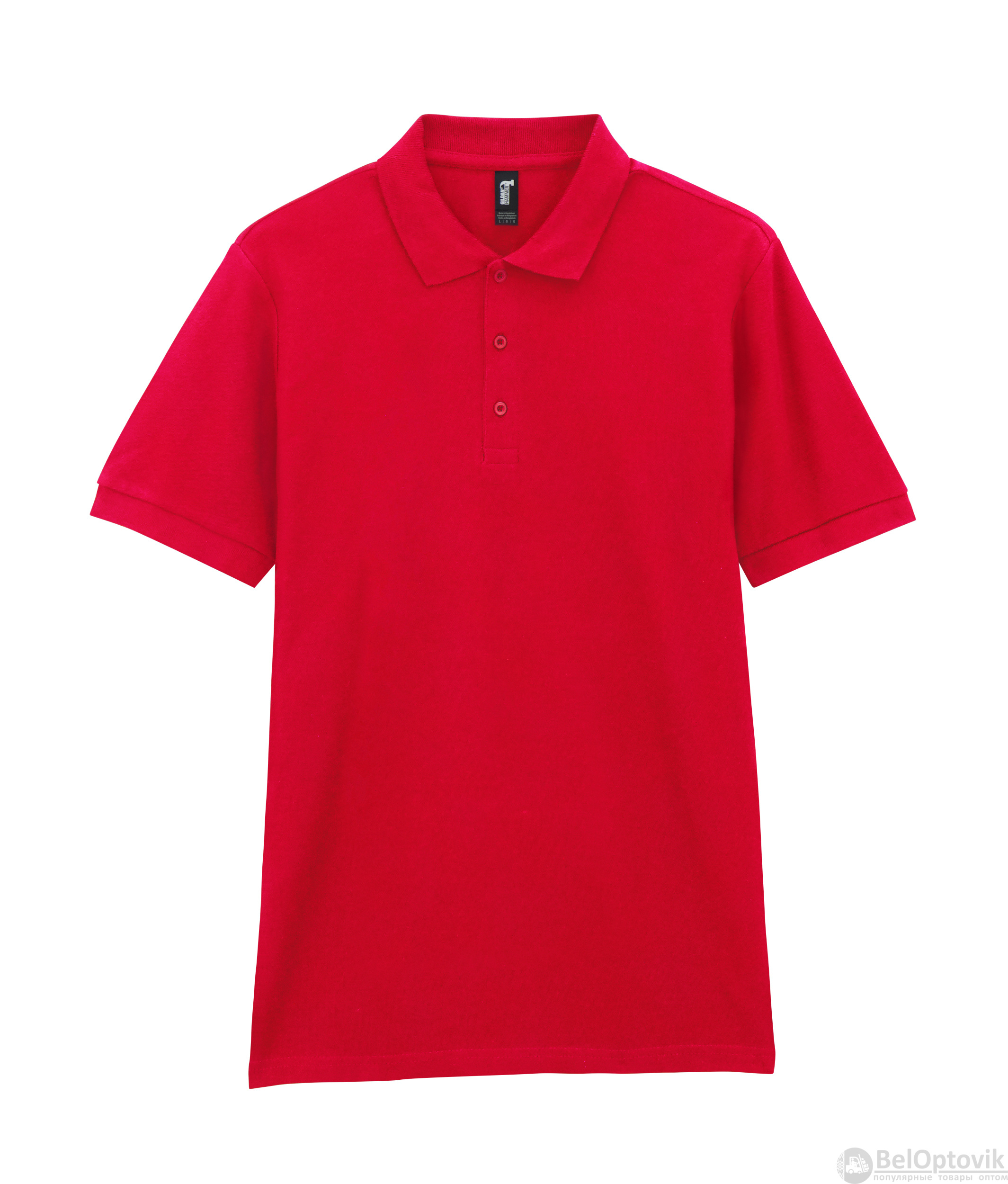Футболка поло PREMIUM COTTON ADULT DOUBLE PIQUE, КРАСНЫЙ 2XL