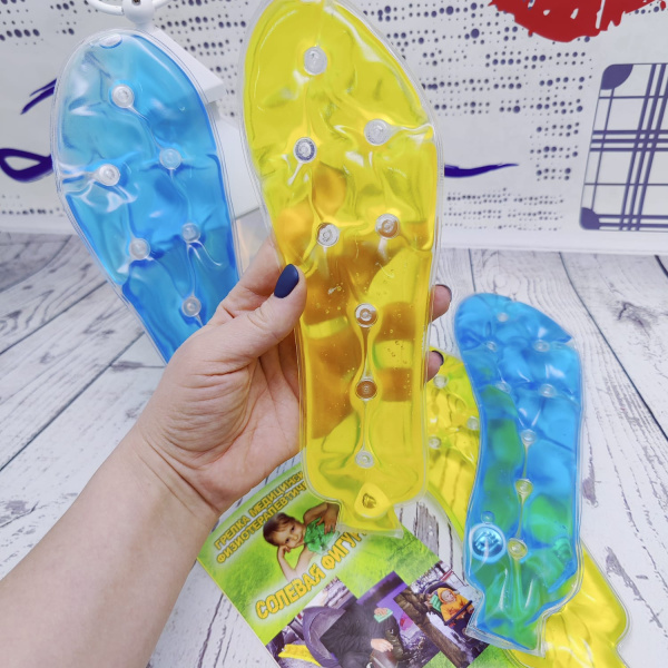 Солевая грелка Стельки (пара, 2 шт), активатор "кнопка", размер 26,0 х 8,5 см . Цвет Микс