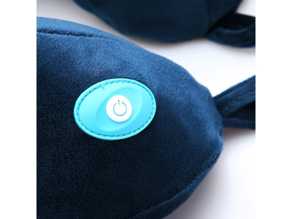 Подушка для путешествий со встроенным массажером «Massage Tranquility Pillow», Цвет синий