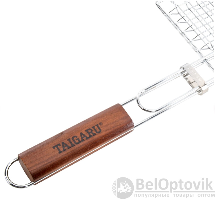 Решетка-гриль ГЛУБОКАЯ, 62х(30х40х7 см), БОЛЬШАЯ, хромированная, TAIGARU (ТАЙГАРУ), 702557