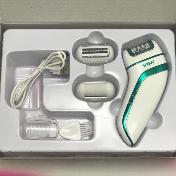 Эпилятор женский 3в1 VGR V-713 (насадки бритва, пемза)