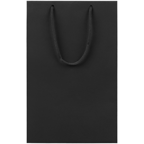 Пакет бумажный Porta S, вертикальный, черный, 19x30x8 см