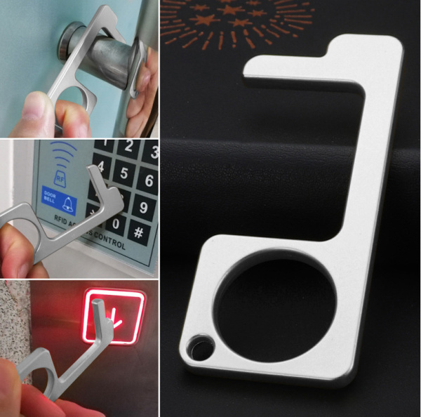 Брелок Stop Bacteria, серебристый для посещения общественных мест